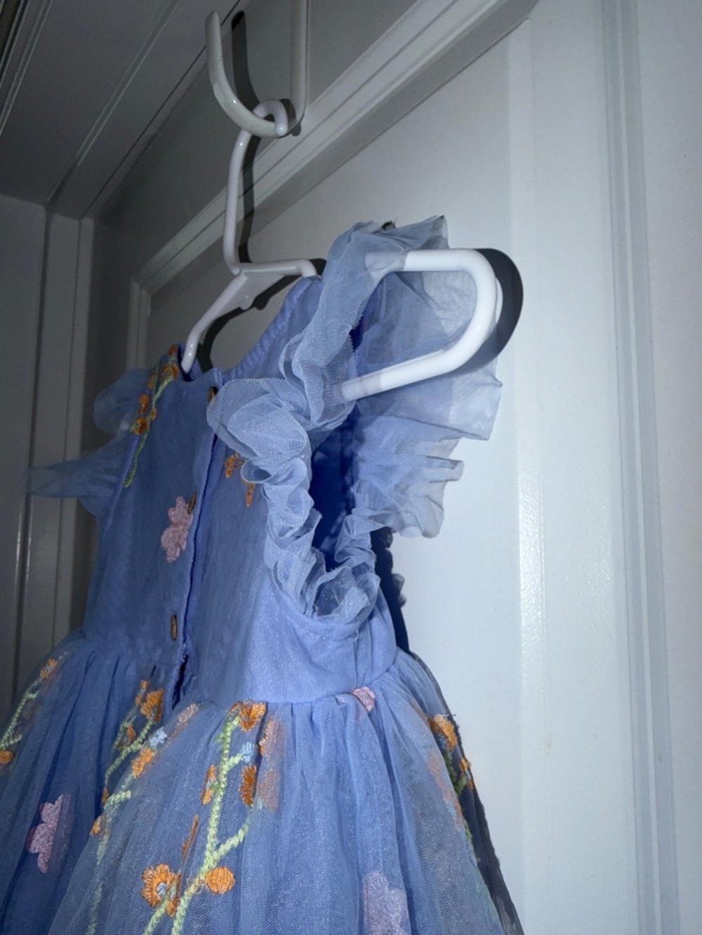 next Lavender Blue Floral Embroidered Tulle Dress - Picture 4 of 4